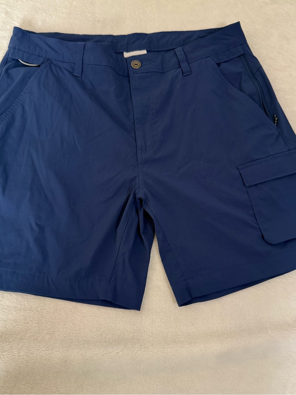 Columbia Men’s 32 Blue Cargo Shorts Nylon Stretch Hiking Outdoor Utility